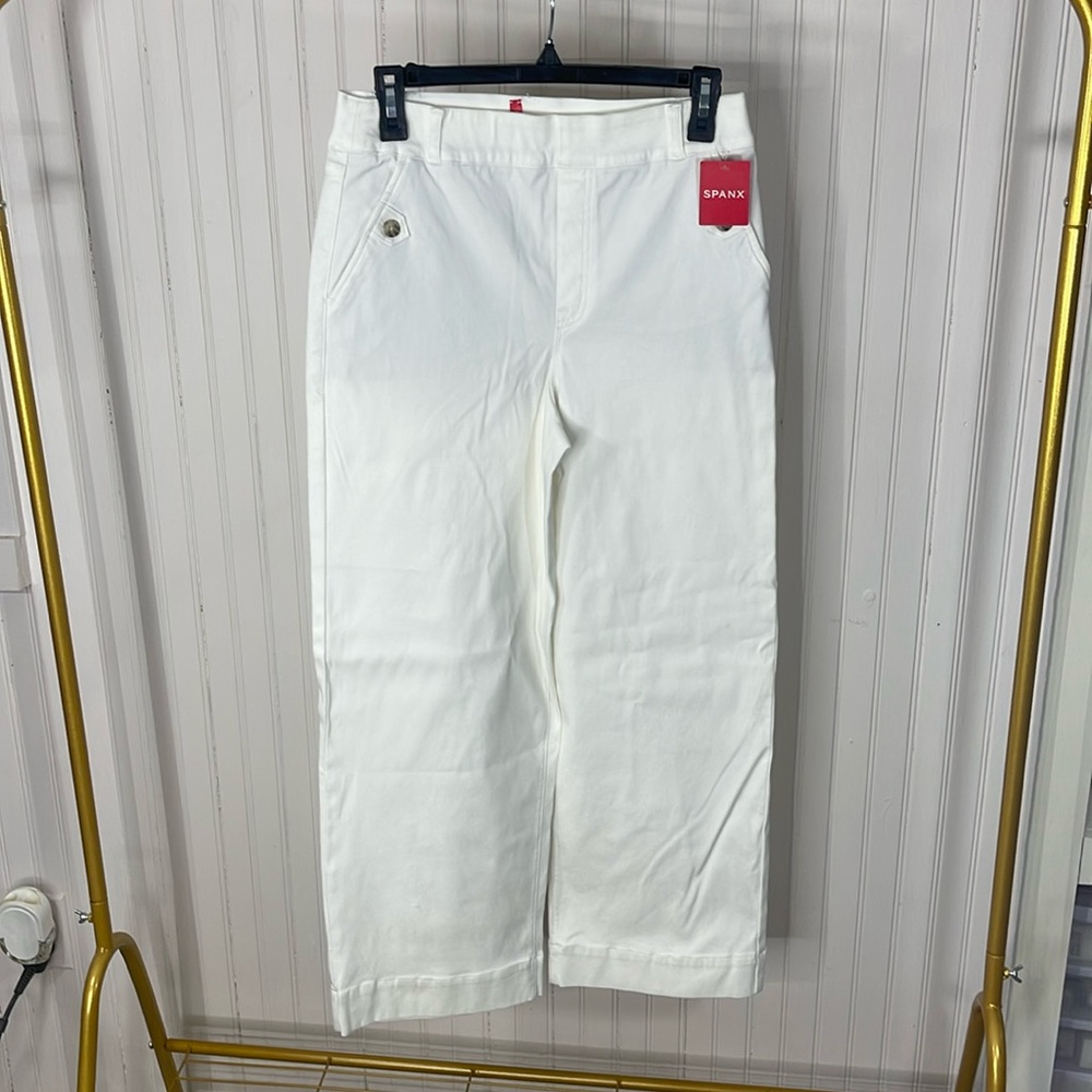 Spanx stretch twill wide leg pant